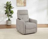 Dayes Taupe Upholstered Power Lift Recliner Chair by Coaster at Eve Furniture