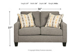 Daylon Graphite Loveseat by Ashley at Eve Furniture