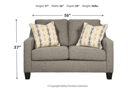 Daylon Graphite Loveseat by Ashley at Eve Furniture