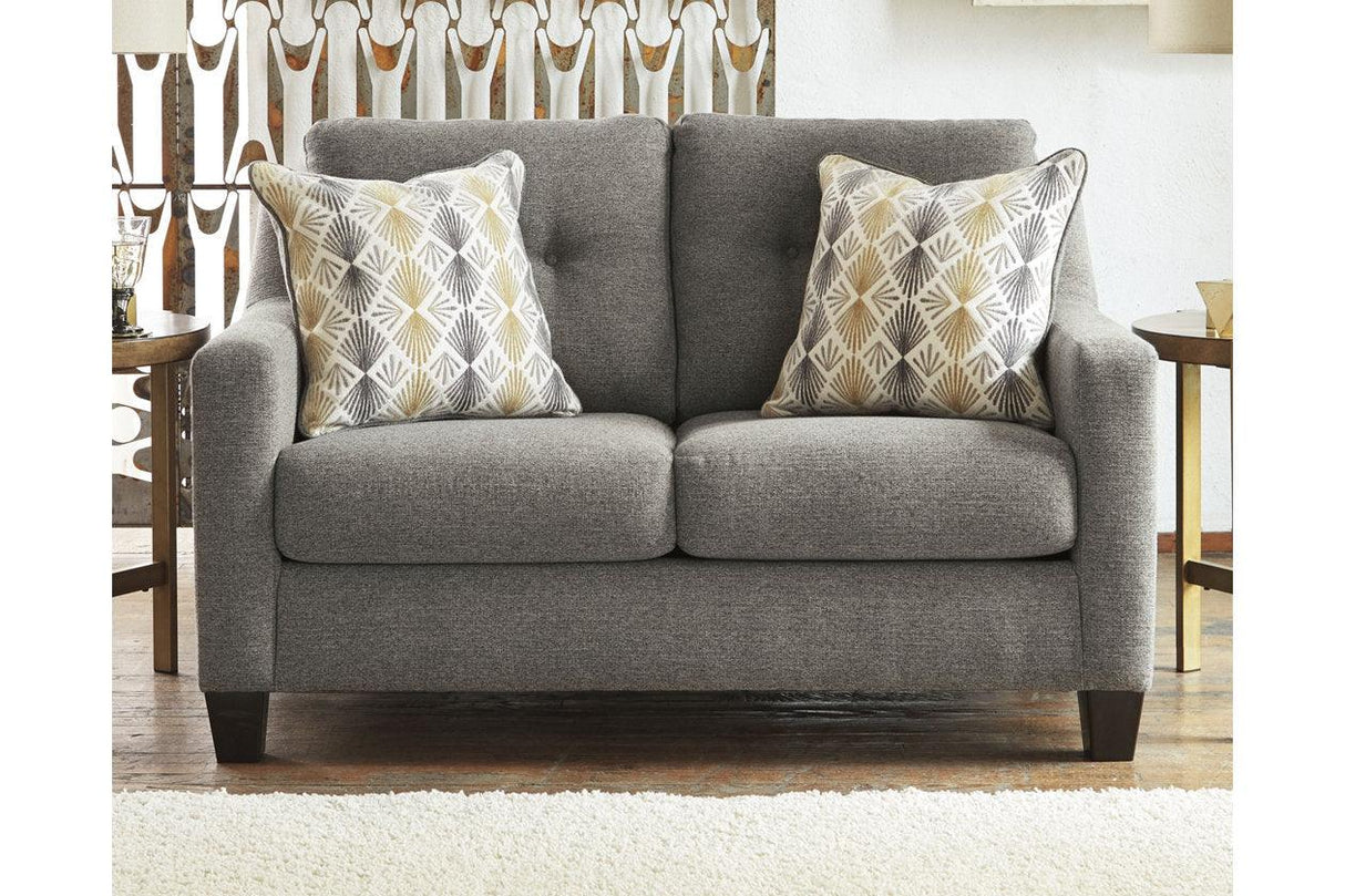 Daylon Graphite Loveseat by Ashley at Eve Furniture