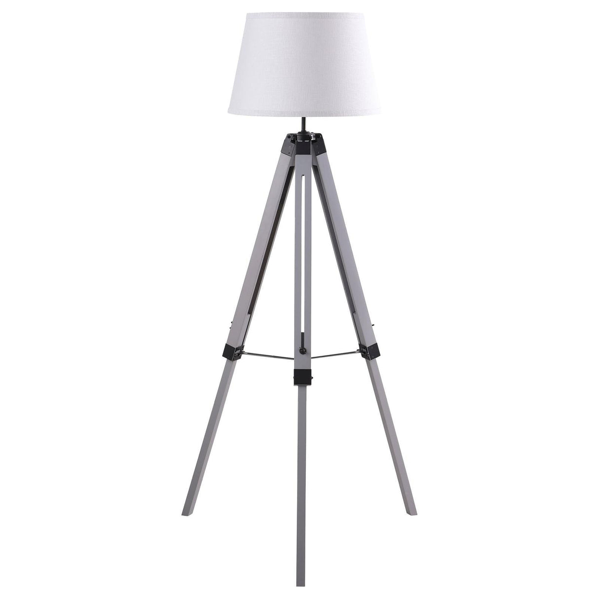 Dayton Gray Adjustable Empire Shade Tripod Floor Lamp by Coaster at Eve Furniture