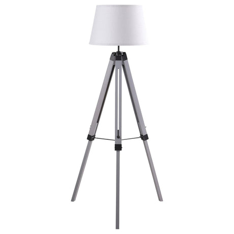 Dayton Gray Adjustable Empire Shade Tripod Floor Lamp by Coaster at Eve Furniture