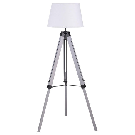 Dayton Gray Adjustable Empire Shade Tripod Floor Lamp by Coaster at Eve Furniture