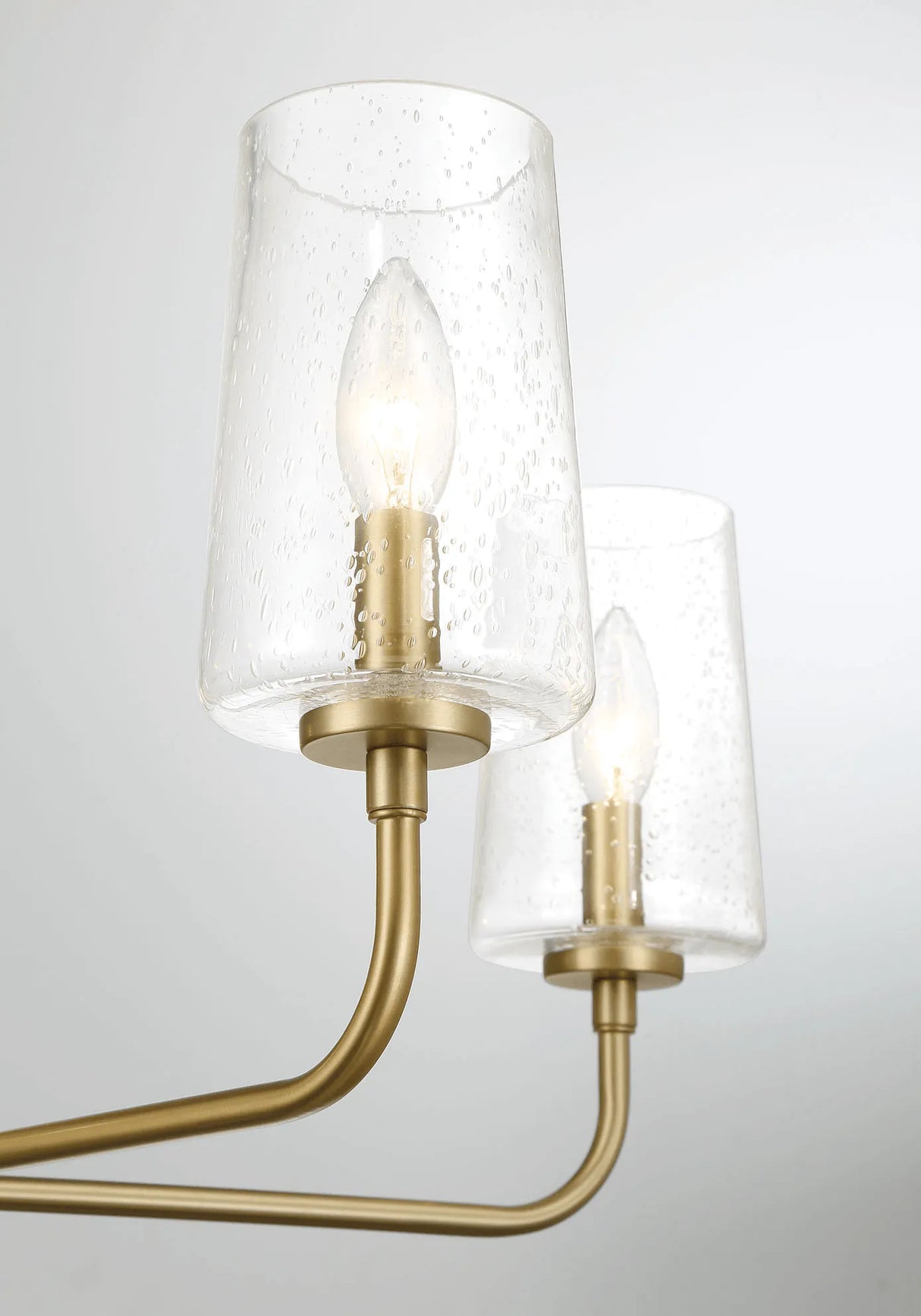 Dazzle Five Lights Chandelier With Clear Seeded Glass -Satin Brass by Ashcroft Furniture at Eve Furniture