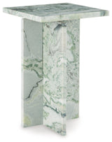 Deaconwell White/Green Accent Table by Ashley at Eve Furniture