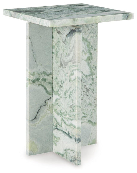 Deaconwell White/Green Accent Table by Ashley at Eve Furniture