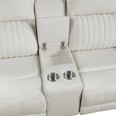 Dean Beige 2-Piece Double Reclining Set by Homelegance at Eve Furniture