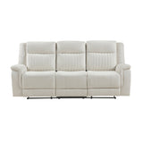 Dean Beige 2-Piece Double Reclining Set by Homelegance at Eve Furniture