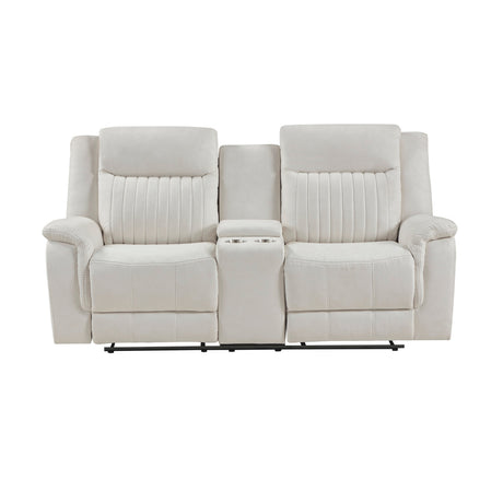 Dean Beige 2-Piece Double Reclining Set by Homelegance at Eve Furniture