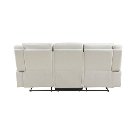 Dean Beige Double Reclining Sofa by Homelegance at Eve Furniture