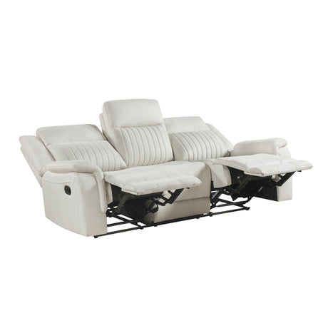 Dean Beige Double Reclining Sofa by Homelegance at Eve Furniture