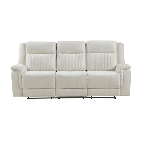 Dean Beige Double Reclining Sofa by Homelegance at Eve Furniture