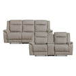 Dean Dove 2-Piece Double Reclining Set by Homelegance at Eve Furniture