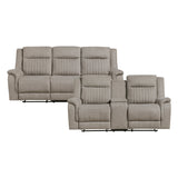 Dean Dove 2-Piece Double Reclining Set by Homelegance at Eve Furniture