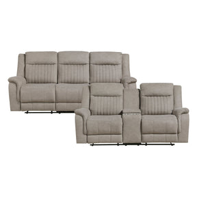 Dean Dove 2-Piece Double Reclining Set by Homelegance at Eve Furniture