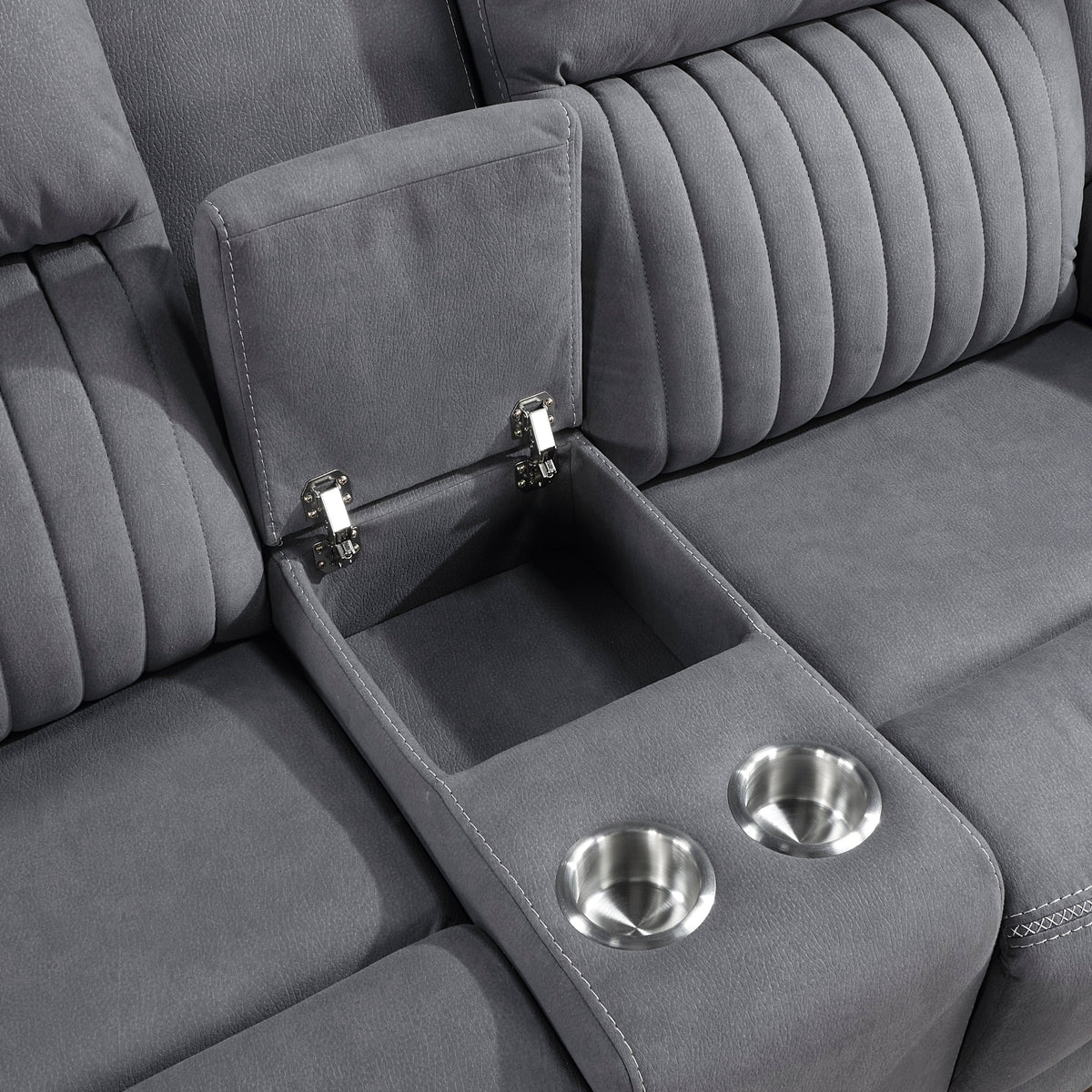 Dean Gray 2-Piece Double Reclining Set by Homelegance at Eve Furniture