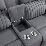 Dean Gray 2-Piece Double Reclining Set by Homelegance at Eve Furniture