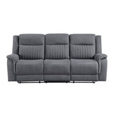Dean Gray 2-Piece Double Reclining Set by Homelegance at Eve Furniture