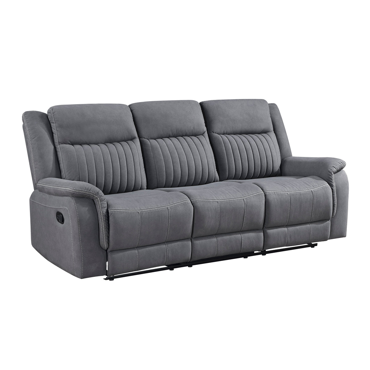 Dean Gray 2-Piece Double Reclining Set by Homelegance at Eve Furniture