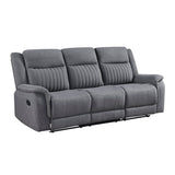 Dean Gray 2-Piece Double Reclining Set by Homelegance at Eve Furniture