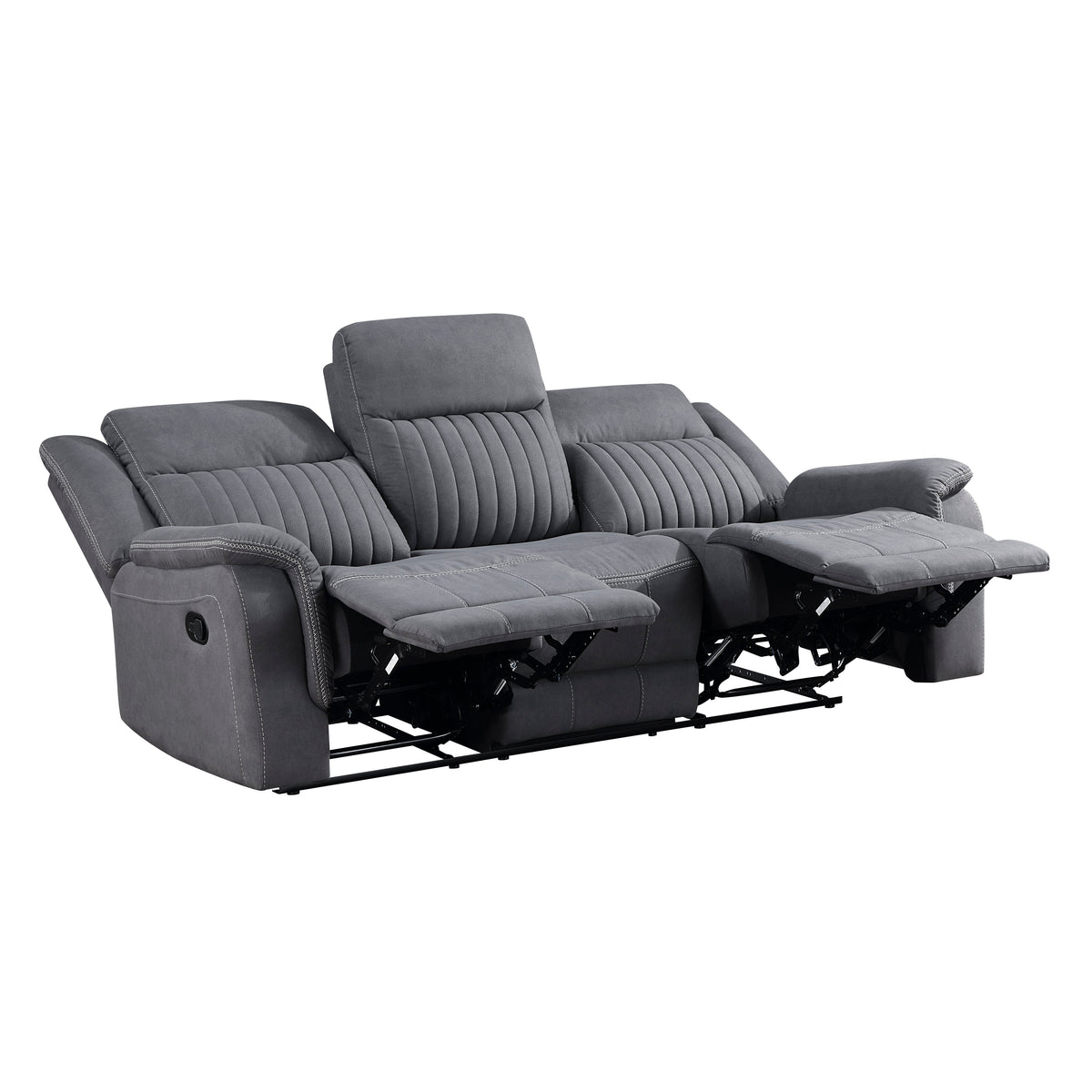 Dean Gray 2-Piece Double Reclining Set by Homelegance at Eve Furniture