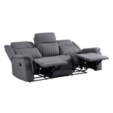 Dean Gray 2-Piece Double Reclining Set by Homelegance at Eve Furniture