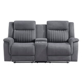 Dean Gray 2-Piece Double Reclining Set by Homelegance at Eve Furniture