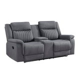 Dean Gray 2-Piece Double Reclining Set by Homelegance at Eve Furniture