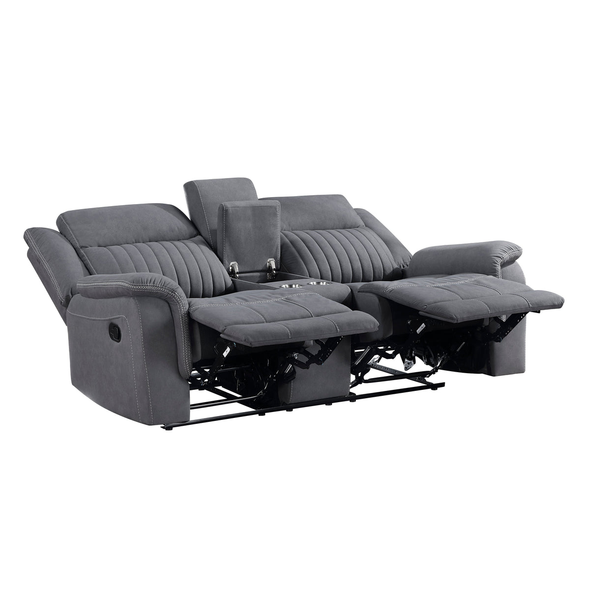 Dean Gray 2-Piece Double Reclining Set by Homelegance at Eve Furniture