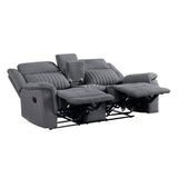 Dean Gray 2-Piece Double Reclining Set by Homelegance at Eve Furniture