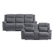 Dean Gray 2-Piece Double Reclining Set by Homelegance at Eve Furniture