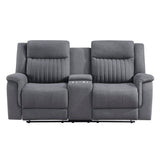 Dean Gray Double Reclining Living Room Set by Homelegance at Eve Furniture