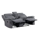 Dean Gray Double Reclining Living Room Set by Homelegance at Eve Furniture