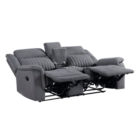 Dean Gray Double Reclining Living Room Set by Homelegance at Eve Furniture