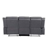 Dean Gray Double Reclining Sofa by Homelegance at Eve Furniture
