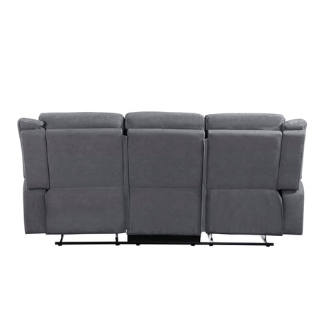 Dean Gray Double Reclining Sofa by Homelegance at Eve Furniture