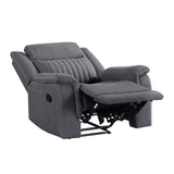 Dean Gray Reclining Chair by Homelegance at Eve Furniture