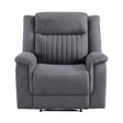 Dean Gray Reclining Chair by Homelegance at Eve Furniture