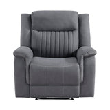 Dean Gray Reclining Chair by Homelegance at Eve Furniture