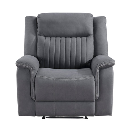 Dean Gray Reclining Chair by Homelegance at Eve Furniture