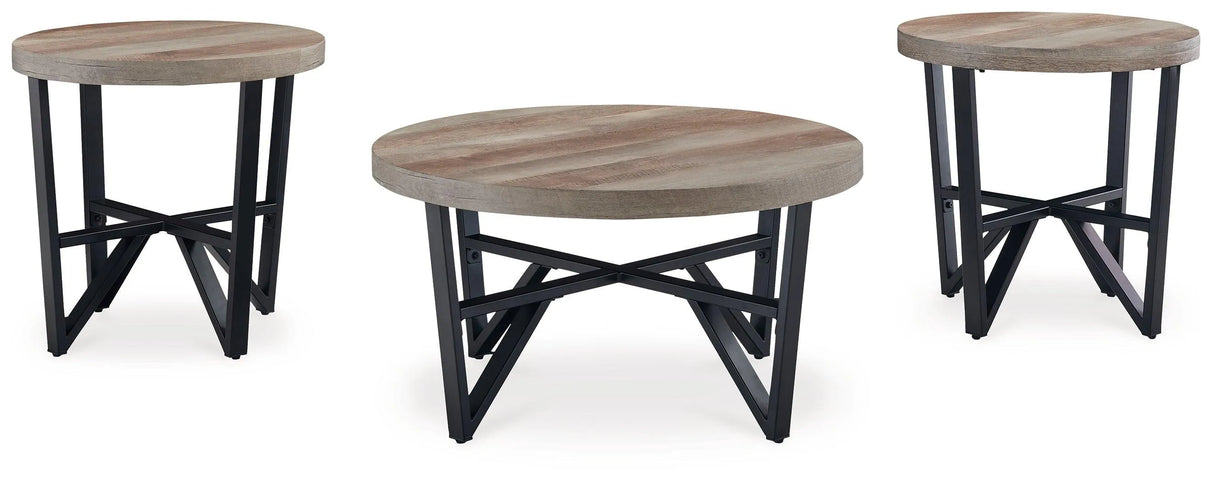 Deanlee Grayish Brown/Black Table by Ashley at Eve Furniture