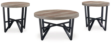 Deanlee Grayish Brown/Black Table by Ashley at Eve Furniture