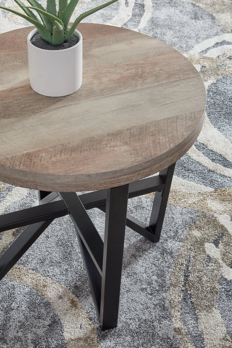 Deanlee Grayish Brown/Black Table by Ashley at Eve Furniture