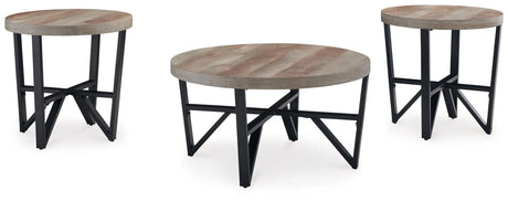 Deanlee Grayish Brown/Black Table by Ashley at Eve Furniture
