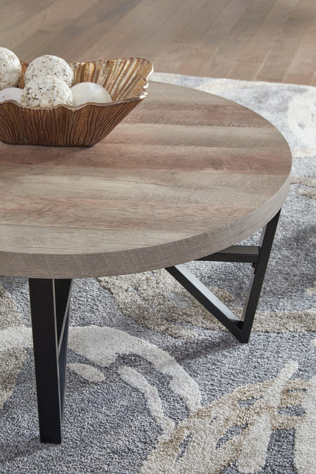 Deanlee Grayish Brown/Black Table by Ashley at Eve Furniture