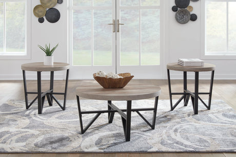 Deanlee Grayish Brown/Black Table by Ashley at Eve Furniture