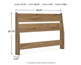 Deanlow Full Panel Headboard with 2 Nightstands in Honey by Ashley at Eve Furniture