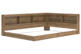 Deanlow Honey Full Bookcase Corner Storage Bed by Ashley at Eve Furniture