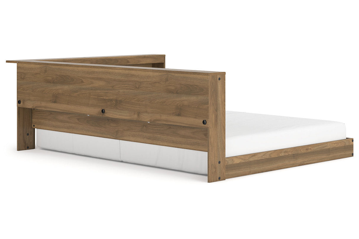 Deanlow Honey Full Bookcase Corner Storage Bed by Ashley at Eve Furniture