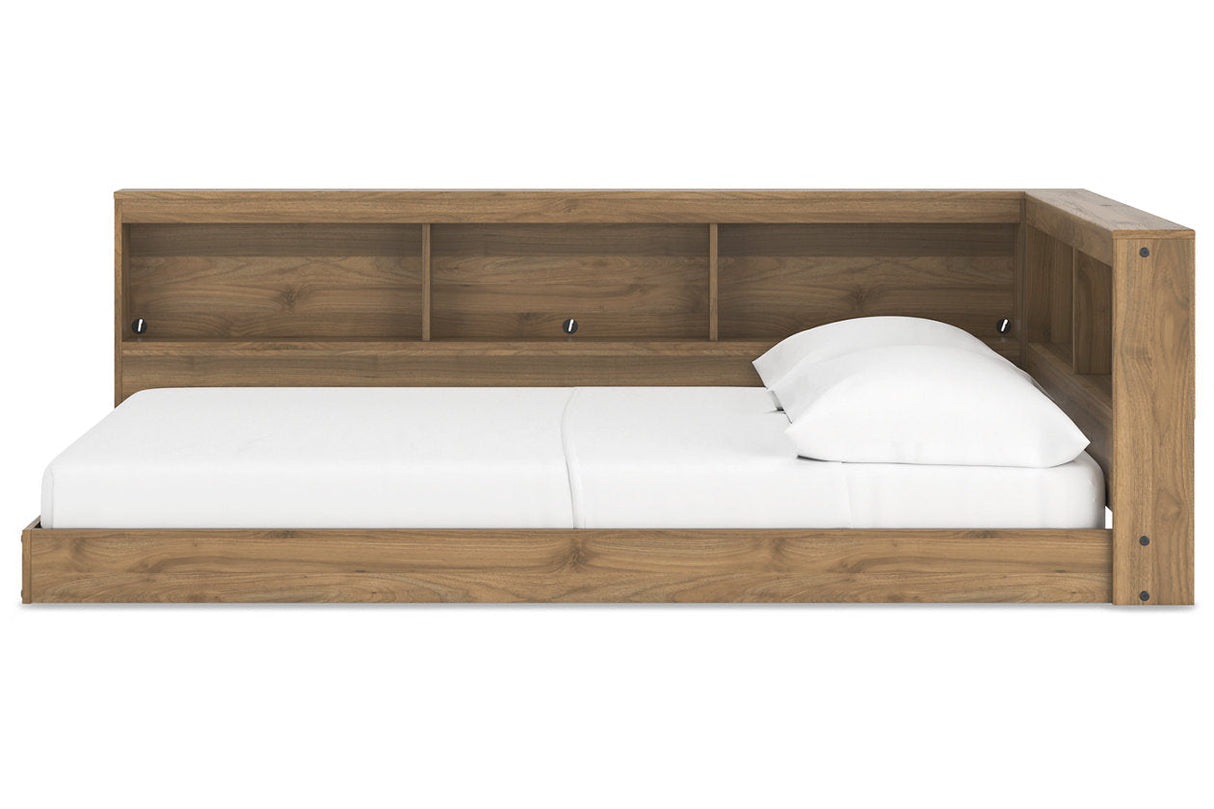 Deanlow Honey Full Bookcase Corner Storage Bed by Ashley at Eve Furniture